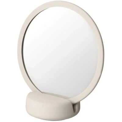 Blomus Sono 17cm Beige Bathroom Mirror - SONO Series Blomus Sono 17cm Beige Bathroom Mirror - SONO Series