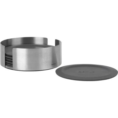 Blomus B64062 - 6 Sous-verres en Silicone - Anthracite - Publicité Blomus B64062 - 6 Sous-verres en Silicone - Anthracite - Publicité
