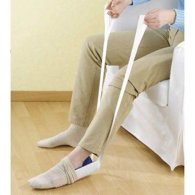 Wenko Blå/Vit Sock- och Strumppehjälp Wenko Blå/Vit Sock- och Strumppehjälp