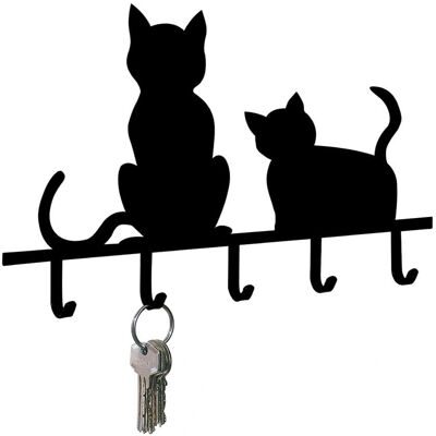 Porta-chaves de gato preto Wenko - 20x2x15cm Porta-chaves de gato preto Wenko - 20x2x15cm