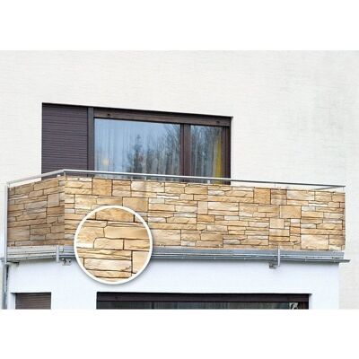 WENKO Mauer Beigen Balkon Sichtschutz - Balkon- und Terrassenabdeckung WENKO Mauer Beigen Balkon Sichtschutz - Balkon- und Terrassenabdeckung