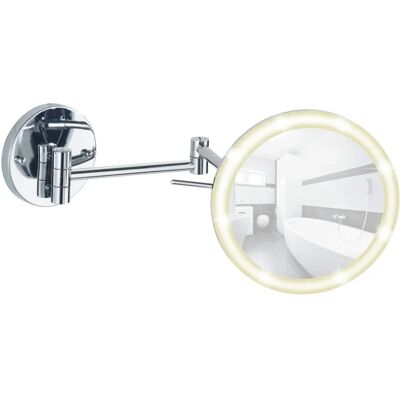 WENKO Power-Loc LED ścienne lustro Aura - powiększenie 5x - Lustro łazienkowe WENKO Power-Loc LED ścienne lustro Aura - powiększenie 5x - Lustro łazienkowe