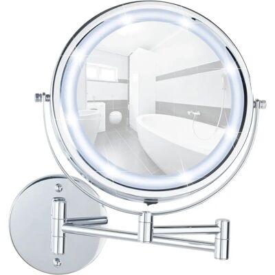 Lustro ścienne WENKO Lumi - 5x powiększenie, LED, chrom Lustro ścienne WENKO Lumi - 5x powiększenie, LED, chrom