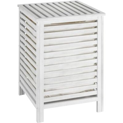 WENKO Norway Valnød Linnedkurv - 65L Vintage Shabby-Chic WENKO Norway Valnød Linnedkurv - 65L Vintage Shabby-Chic