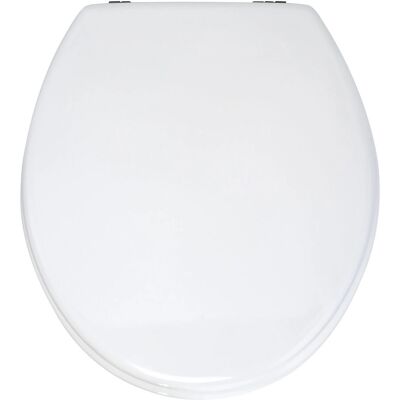 WENKO Alb MDF Vas de toaletă - Design Retro - Confort și Ușor de Curățat WENKO Alb MDF Vas de toaletă - Design Retro - Confort și Ușor de Curățat