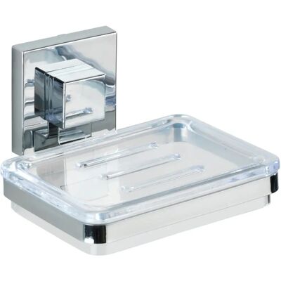 WENKO Quadro Wall-mounted Soap Dish - Stainless Steel, No Drill WENKO Quadro Wall-mounted Soap Dish - Stainless Steel, No Drill