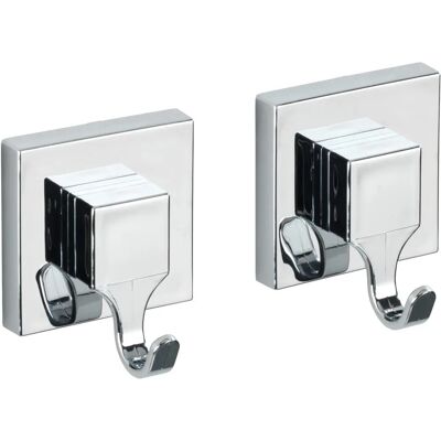 WENKO Wandhaken Vacuum-Loc Quadro - 2 Stück - Bad & Küche WENKO Wandhaken Vacuum-Loc Quadro - 2 Stück - Bad & Küche