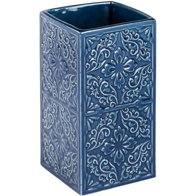 WENKO Cordoba portaspazzolini in ceramica blu - Accessorio bagno WENKO Cordoba portaspazzolini in ceramica blu - Accessorio bagno