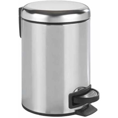 WENKO 22444100 Secchio con pedale in acciaio inossidabile argento - Bidone WENKO 22444100 Secchio con pedale in acciaio inossidabile argento - Bidone