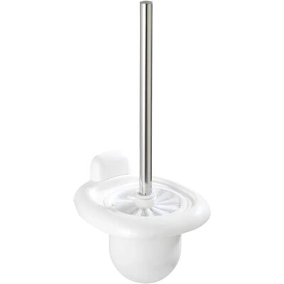 WENKO Toilet Brush Set - White, Wall Mount, High-Quality Plastic WENKO Toilet Brush Set - White, Wall Mount, High-Quality Plastic