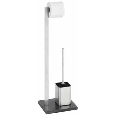 WENKO Schwarzer Silber Stand-Badezimmer-Set - Bad-Accessoire WENKO Schwarzer Silber Stand-Badezimmer-Set - Bad-Accessoire