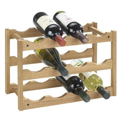 Râtelier à vin WENKO en noyer pour 12 bouteilles - Rangement Râtelier à vin WENKO en noyer pour 12 bouteilles - Rangement