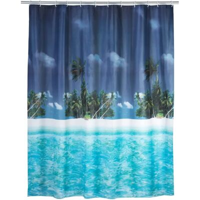 Wenko Palmenstrand Duschvorhang - Wasserdicht, 180x200cm Wenko Palmenstrand Duschvorhang - Wasserdicht, 180x200cm