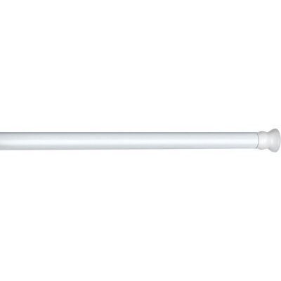 Tringle à rideau de douche réglable WENKO - Acier inoxydable, blanc, 110-185cm Tringle à rideau de douche réglable WENKO - Acier inoxydable, blanc, 110-185cm