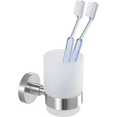 WENKO Matt Stål Tandborsthållare - Badrumsaccessoar WENKO Matt Stål Tandborsthållare - Badrumsaccessoar