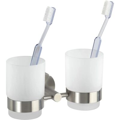 WENKO Oțel Inoxidabil Duo Suport de Periuță - Accesorii Baie WENKO Oțel Inoxidabil Duo Suport de Periuță - Accesorii Baie