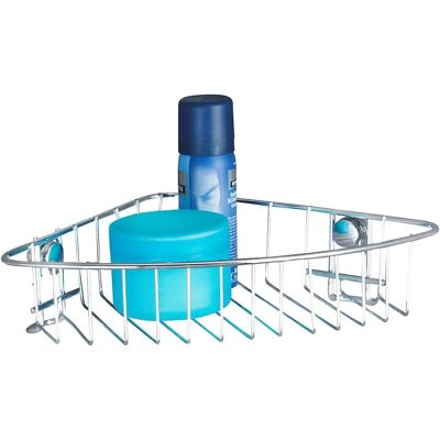 Mensola angolare Wenko Classic per bagno - Cesto e Montaggio a Parete Mensola angolare Wenko Classic per bagno - Cesto e Montaggio a Parete