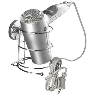 WENKO 20896100 Szary Vacuum-Loc Uchwyt na suszarkę do włosów - Montaż na ścianie WENKO 20896100 Szary Vacuum-Loc Uchwyt na suszarkę do włosów - Montaż na ścianie