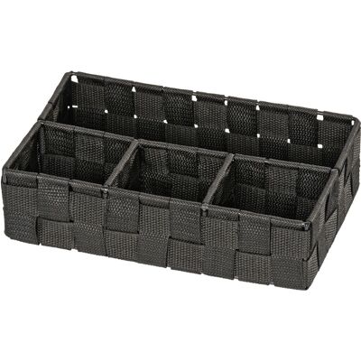 WENKO Adria Aufbewahrungsbox - Rechteckiger Kunststoff-Organizer Schwarz WENKO Adria Aufbewahrungsbox - Rechteckiger Kunststoff-Organizer Schwarz