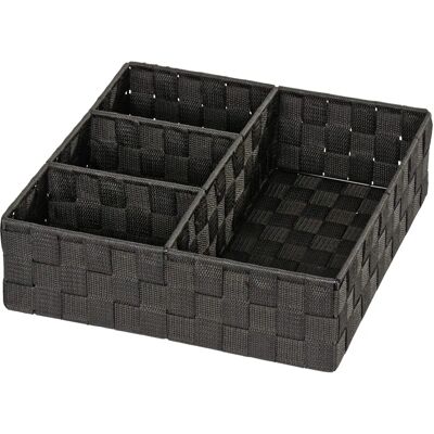 Organizzatore WENKO Adria - 4 Scomparti, Nero, 32x10x32cm Organizzatore WENKO Adria - 4 Scomparti, Nero, 32x10x32cm