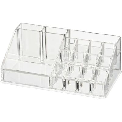 Wenko Kompakt Kosmetik Organizer - 16 Fächer - Transparent - 22.5x8x12.5 cm Wenko Kompakt Kosmetik Organizer - 16 Fächer - Transparent - 22.5x8x12.5 cm