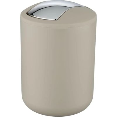 Wenko Piccolo Secchiello Taupe con Coperchio - Porta Rifiuti Wenko Piccolo Secchiello Taupe con Coperchio - Porta Rifiuti