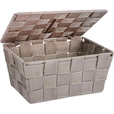 Cestino di stoccaggio WENKO Adria Taupe - Organizer bagno Cestino di stoccaggio WENKO Adria Taupe - Organizer bagno