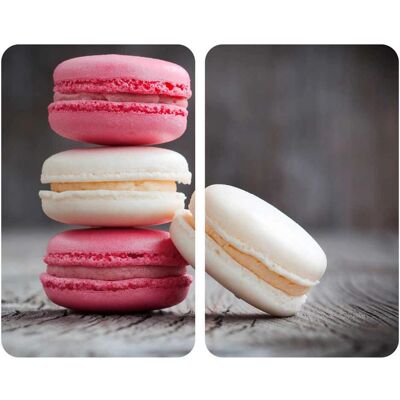 WENKO Macarons Tăbuță de tăiat în bucătărie - Sticlă dreptunghiulară, Plastic, Multicolor WENKO Macarons Tăbuță de tăiat în bucătărie - Sticlă dreptunghiulară, Plastic, Multicolor