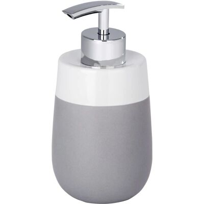 Dispenser di sapone Wenko Malta - Ceramica, Grigio/Bianco, 290ml Dispenser di sapone Wenko Malta - Ceramica, Grigio/Bianco, 290ml