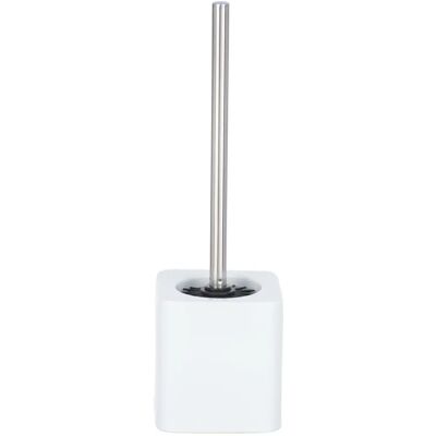Set perie WC Hexa - Accesorii de baie din ceramică albă Set perie WC Hexa - Accesorii de baie din ceramică albă