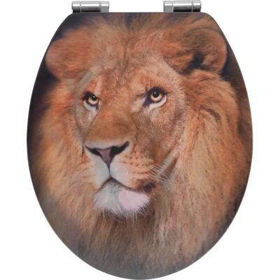 WENKO Lion Toilet Seat - Durable MDF, Universal Fit, 3D Lion Design WENKO Lion Toilet Seat - Durable MDF, Universal Fit, 3D Lion Design