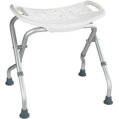 Wenko - Faltbarer Duschhocker Secura - Höhenverstellbar, Weiß - Badaccessoire Wenko - Faltbarer Duschhocker Secura - Höhenverstellbar, Weiß - Badaccessoire