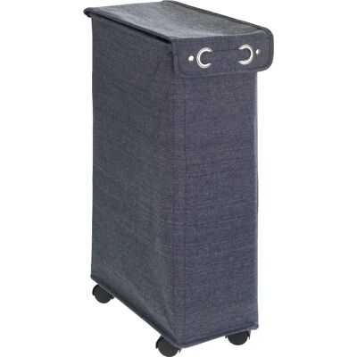 WENKO Wäschekorb Corno Prime - 43L, Polyester, Blau Meliert WENKO Wäschekorb Corno Prime - 43L, Polyester, Blau Meliert