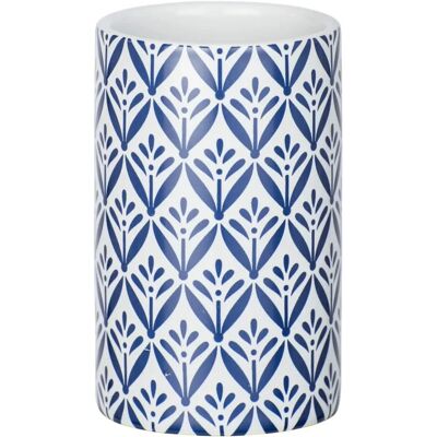 WENKO Lorca Tazza in ceramica blu per spazzolini - Accessorio bagno WENKO Lorca Tazza in ceramica blu per spazzolini - Accessorio bagno