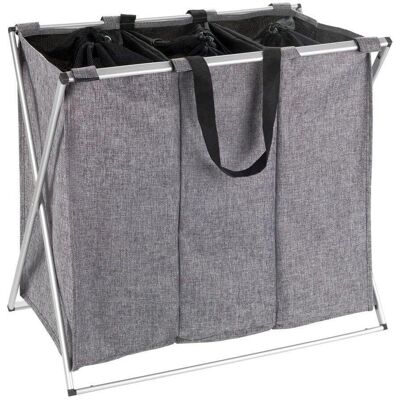 Wenko Wäschekorb - 130L, 3 Fächer - Grau Wenko Wäschekorb - 130L, 3 Fächer - Grau