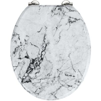 Sedile WC Onyx Marmo MDF Acciaio inox - Toilette Sedile WC Onyx Marmo MDF Acciaio inox - Toilette