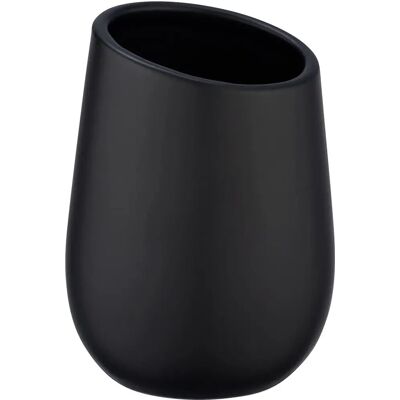 Wenko Badi Portaspazzolini in Ceramica - Nero Wenko Badi Portaspazzolini in Ceramica - Nero