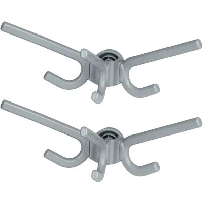 Set di 2 Ganci Tripli Wenko - Appendiabiti Regolabili per Armadi Set di 2 Ganci Tripli Wenko - Appendiabiti Regolabili per Armadi