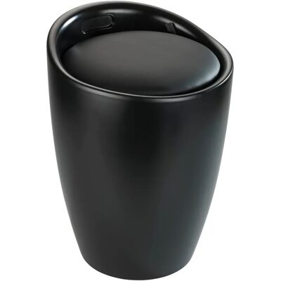 Cesto de ropa y taburete Candy - 20L, Negro Cesto de ropa y taburete Candy - 20L, Negro
