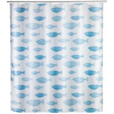 WENKO Aquamarine Duschgardin - Mögelbeständig, Polyester, 180x200cm WENKO Aquamarine Duschgardin - Mögelbeständig, Polyester, 180x200cm