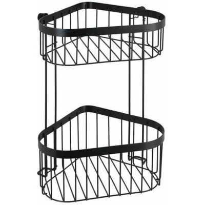 Mensola angolare nera WENKO - 2 livelli, acciaio, 23,5x33x18,5cm - Storage bagno Mensola angolare nera WENKO - 2 livelli, acciaio, 23,5x33x18,5cm - Storage bagno