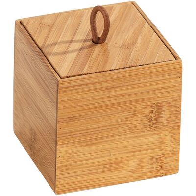 WENKO Scatola di stoccaggio - Bambù - 9x9x9 cm - Organizzatore bagno cucina WENKO Scatola di stoccaggio - Bambù - 9x9x9 cm - Organizzatore bagno cucina