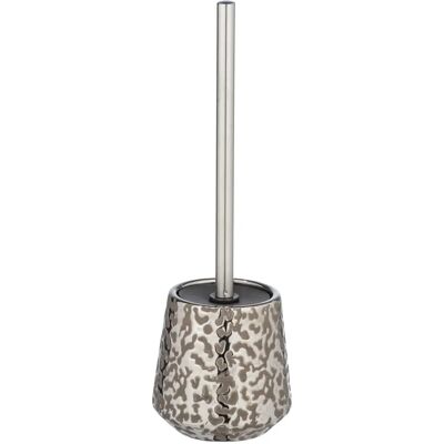 Wenko Burgos Toilet Brush - Ceramic, Silver, Modern Design Wenko Burgos Toilet Brush - Ceramic, Silver, Modern Design