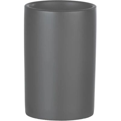 Acessórios de banheiro WENKO Polaris - Suporte de escova de dentes de cerâmica cinza Acessórios de banheiro WENKO Polaris - Suporte de escova de dentes de cerâmica cinza