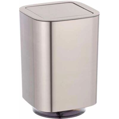 WENKO 24159100 Coș de gunoi - PVC Pătrat Argintiu WENKO 24159100 Coș de gunoi - PVC Pătrat Argintiu