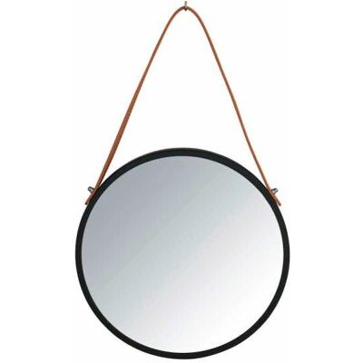 WENKO Borrone Wall Mirror - 30cm Round Black WENKO Borrone Wall Mirror - 30cm Round Black