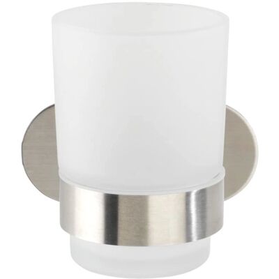 Bicchiere per denti WENKO Orea Argento - Accessorio bagno in acciaio inox Bicchiere per denti WENKO Orea Argento - Accessorio bagno in acciaio inox