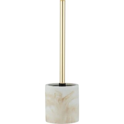 Wenko Odos Toilet Brush Set - White & Gold, Marble Effect, 10x7.5cm Wenko Odos Toilet Brush Set - White & Gold, Marble Effect, 10x7.5cm