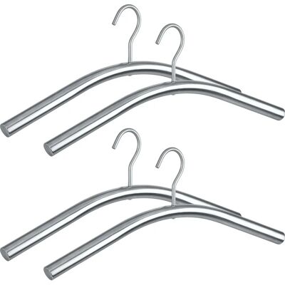 WENKO Edelstahl Kleiderbügel Set - 4 Stück, Silber - Kleiderbügel WENKO Edelstahl Kleiderbügel Set - 4 Stück, Silber - Kleiderbügel