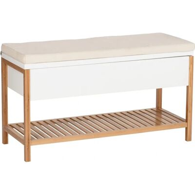 Banquette à chaussures Finja WENKO avec rangement - Bambou MDF Scandinave - Publicité Banquette à chaussures Finja WENKO avec rangement - Bambou MDF Scandinave - Publicité